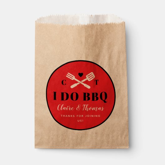Red Circle I GRILLEN Engagement Party Geschenktütchen (Vorderseite)