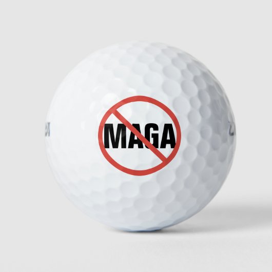 Red Circle No Signing Anti-MAGA Politische Meinung Golfball (Vorderseite)