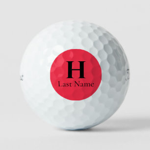 Red Circle Personalisiert Golf Ball (3) HAMbWG