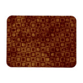 Red Circles and Squares on Gold Magnet (Horizontal)