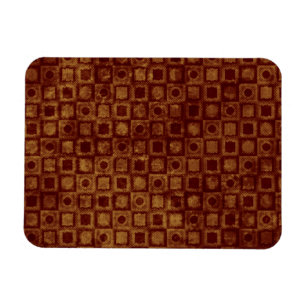 Red Circles and Squares on Gold Magnet