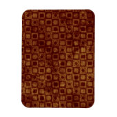 Red Circles and Squares on Gold Magnet (Vertikal)