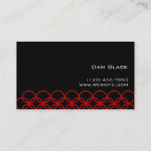 Red Circles Magician Business Card Visitenkarte (Rückseite)