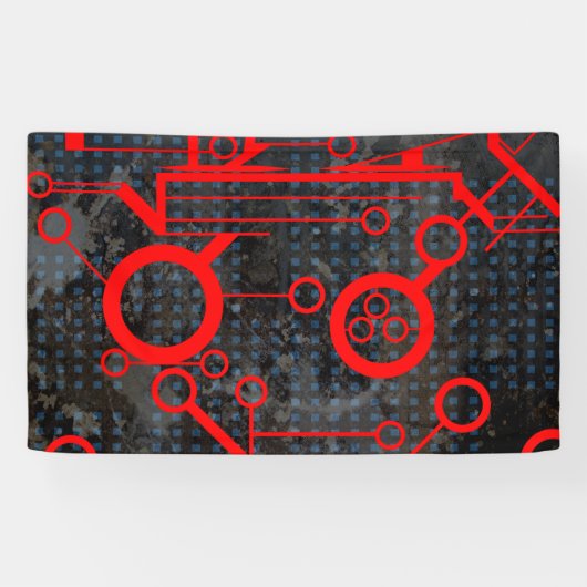 Red Circuit Banner (Horizontal)