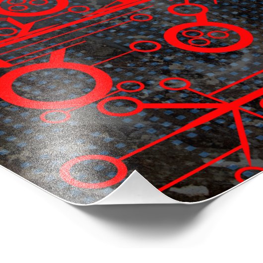Red Circuit Fotodruck (Ecke)