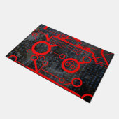 Red Circuit Fußmatte (Schrägansicht)