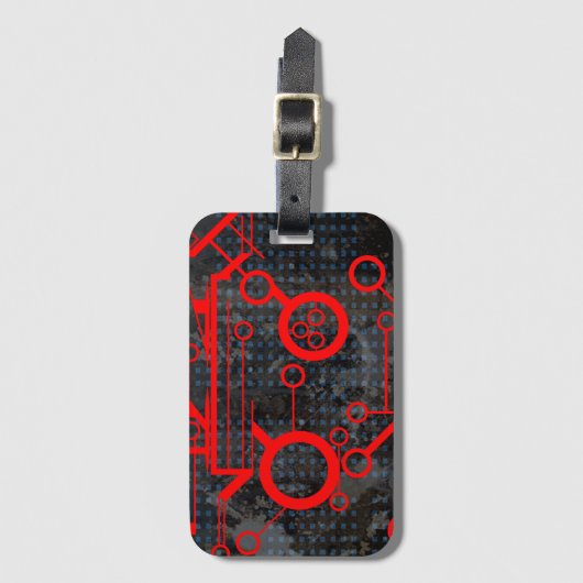 Red Circuit Gepäckanhänger (Vorderseite Vertikal)