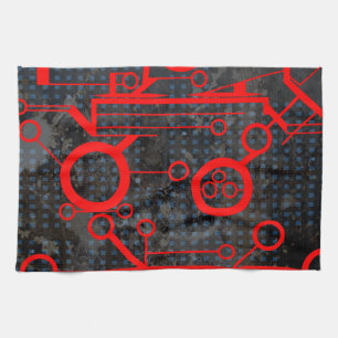Red Circuit Geschirrtuch