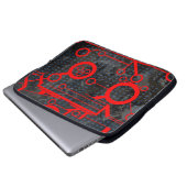 Red Circuit Laptopschutzhülle (Vorne Knopf)