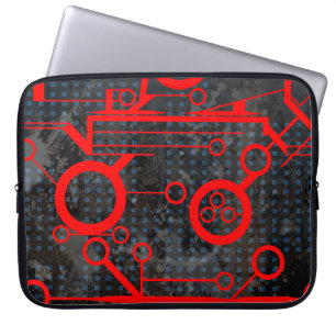 Red Circuit Laptopschutzhülle
