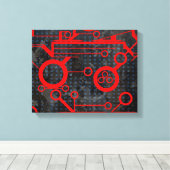 Red Circuit Leinwanddruck (Insitu (Holzboden))