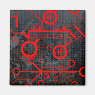 Red Circuit Magnet
