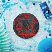Red Circuit Pappteller (Party)