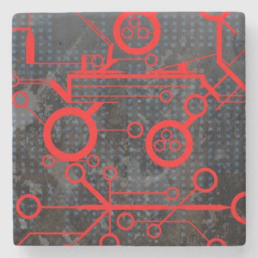 Red Circuit Steinuntersetzer (Vorderseite)