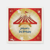 Red Circus Zent, Custom, Birthday Serviette (Vorderseite)