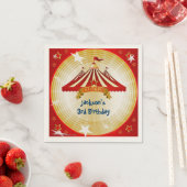 Red Circus Zent, Custom, Birthday Serviette (Beispiel)