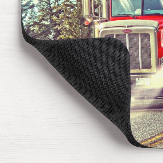 Red Cistern Truck Highway Autofahrt Art Mousepad (Ecke)
