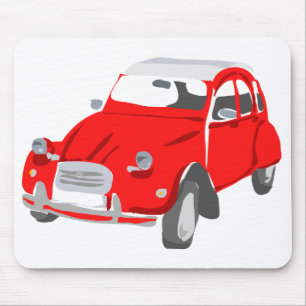 Red Citroen 2 CV Mousemat Mousepad