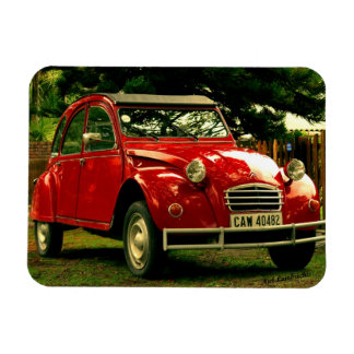 Red Citroën 2CV Magnet