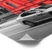 Red City Gebäude Minimalistisch Fotografie Poster (Ecke)