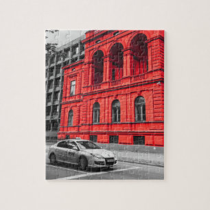 Red City Gebäude Minimalistisch Fotografie Puzzle