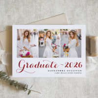 Red Class of 2025 Foto Collage Abschluss