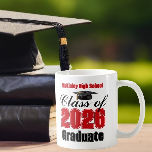 Red Class of 2026 Graduation Keepsake Kaffeetasse