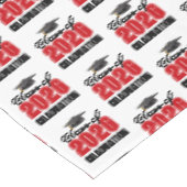 Red Class of 2026 Graduation Party Tischdecke (Schrägansicht)