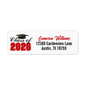 Red Class of 2026 Graduation Return Address (Vorne)