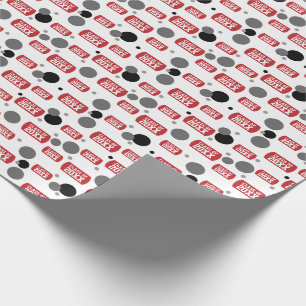 Red "Class of" Dog Tag und Dot Muster Geschenkpapier