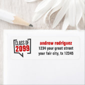 Red Class Year Speech Bubble Label (Insitu)