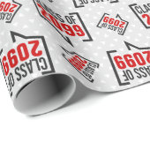 Red Class Year Speedblase Geschenkpapier (Rolleneckpunkt)