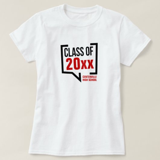 Red Class Year Speedblase T-Shirt (Design vorne)