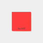 Red Classic Berufliches Minimalistisches Skript Post-it Klebezettel (Vorderseite)