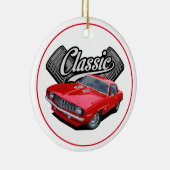 Red Classic Car Keramik Ornament (Rechts)