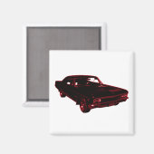 Red Classic Car Magnet (Vorderseite/Rückseite)