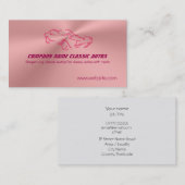 Red Classic Car Template - Rose Pink Imitat Chrome Visitenkarte (Vorne/Hinten)
