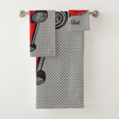 Red Classic Corvette Design Badetuch Set (Insitu)