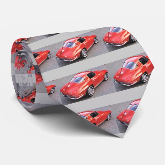 Red Classic Corvette Krawatte (Gerollt)