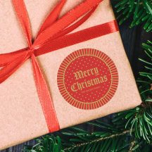 Red Classic Decorative Geometric Frohe Weihnachten