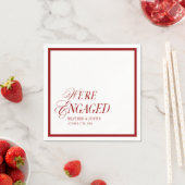 Red Classic Formal Wir sind Verlobt Serviette (Beispiel)