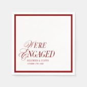 Red Classic Formal Wir sind Verlobt Serviette (Vorderseite)