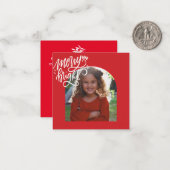 RED Classic Frohe Weihnachts-BUDGET-Karte Mitteilungskarte (Vorderseite/Rückseite Beispiel)