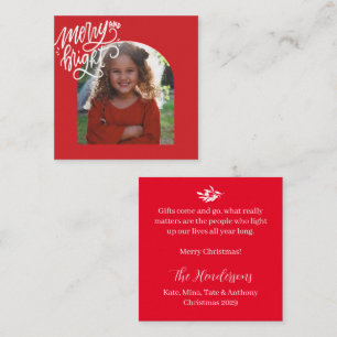 RED Classic Frohe Weihnachts-BUDGET-Karte Mitteilungskarte