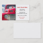Red Classic Old Truck Visitenkarte (Vorne/Hinten)