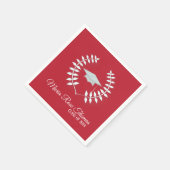 Red Classic Personalisiert Abschluss Serviette (Ecke)