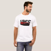 Red Classic Retro Muscle Car Mustang 1965 T-Shirt (Vorne ganz)