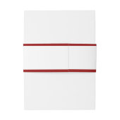 Red Classic Simple Minimalistisch Wedding Einladungsbanderole (Rückseitenbeispiel)