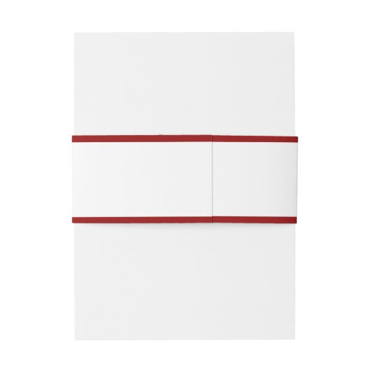 Red Classic Simple Minimalistisch Wedding Einladungsbanderole (Rückseitenbeispiel)