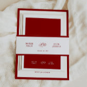 Red Classic Simple Minimalistisch Wedding Einladungsbanderole